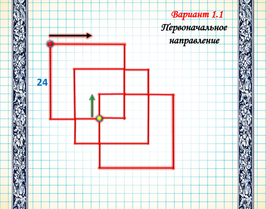 Обвести три квадрата